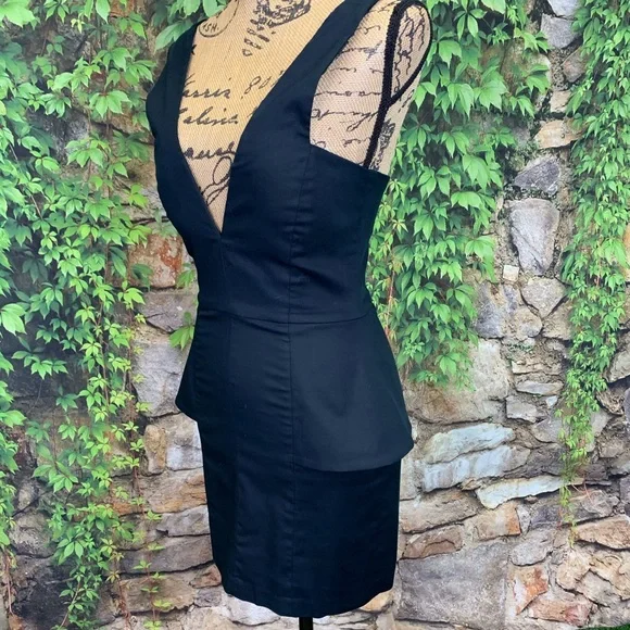 REVOLVE BRAND MASON Peplum Black Bodycon Dress, 4 - Picture 6 of 10